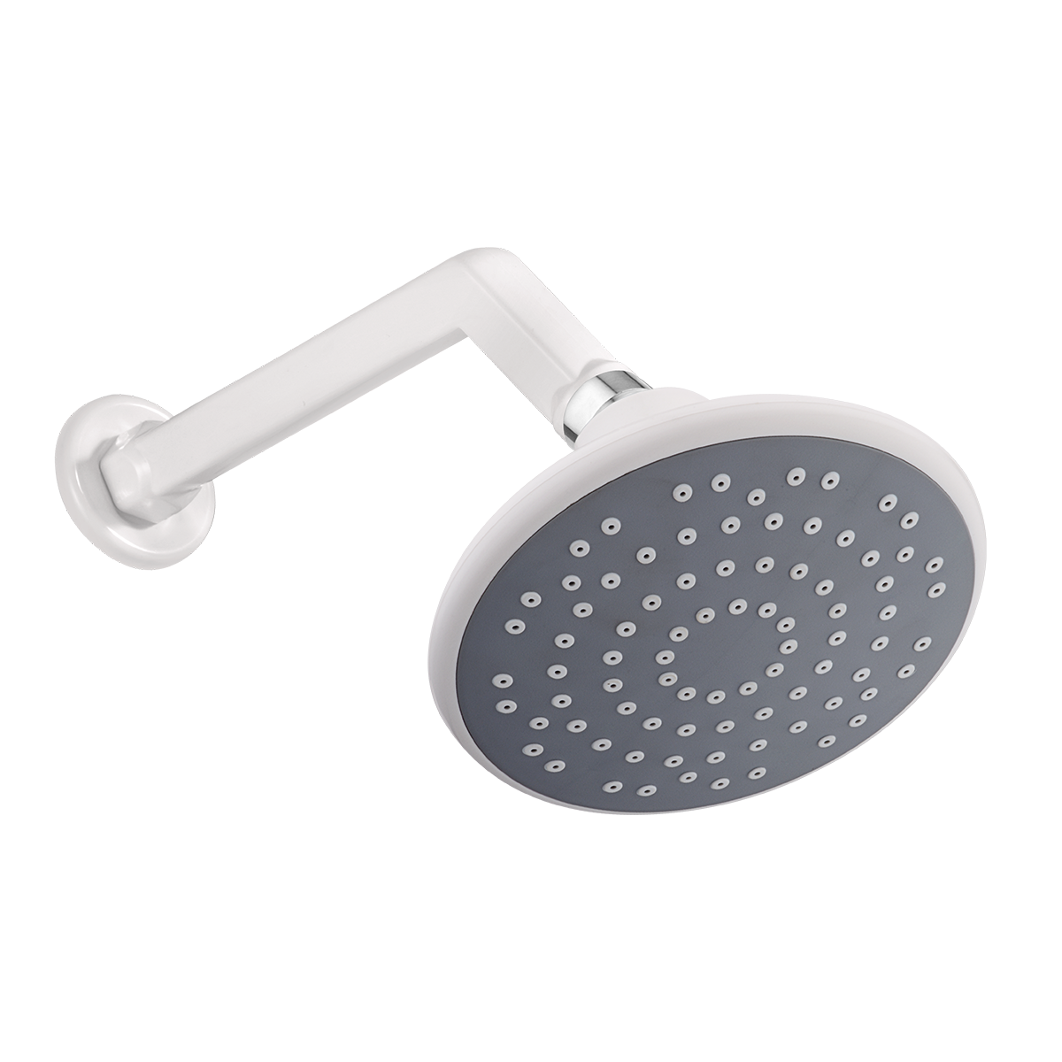 cabezal de ducha redonda 5" con brazo en ángulo 9". pearl, ref.: shp 1313 cabezal de ducha redonda 5" con brazo en ángulo 9". pearl, ref.: shp 1313
