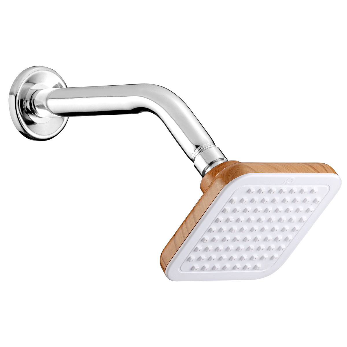 cabezal de ducha cuadrada 4" x 4" blanco/pino con brazo en ángulo 9" acero inox. pearl, ref.: shp 1454 cabezal de ducha cuadrada 4" x 4" blanco/pino con brazo en ángulo 9" acero inox. pearl, ref.: shp 1454